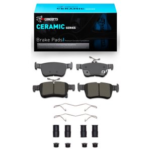 Acura Integra Brake Pads - Rear - R1 Concepts - R1 Ceramic Pads & Hardware Kit - `16-`25